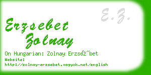 erzsebet zolnay business card